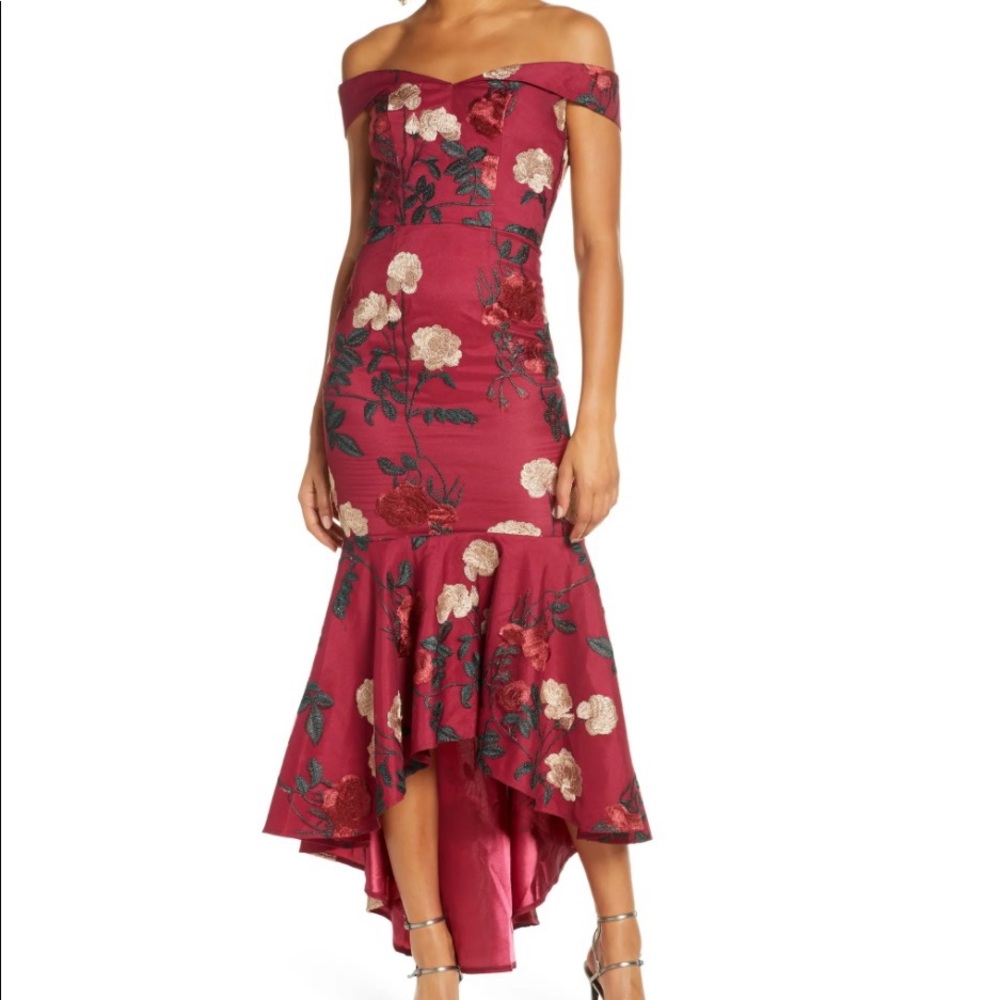 Floral High Low Dress